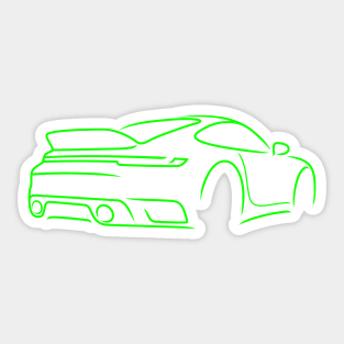 911 stoplamp back rear sportcar green Sticker